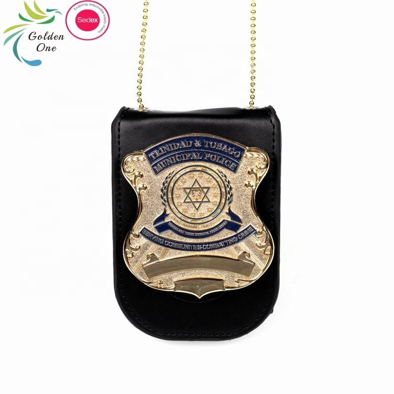 Factory Direct Customized popular style Metal soft soft enamel souvenir badge Wallet Holder with safety pin