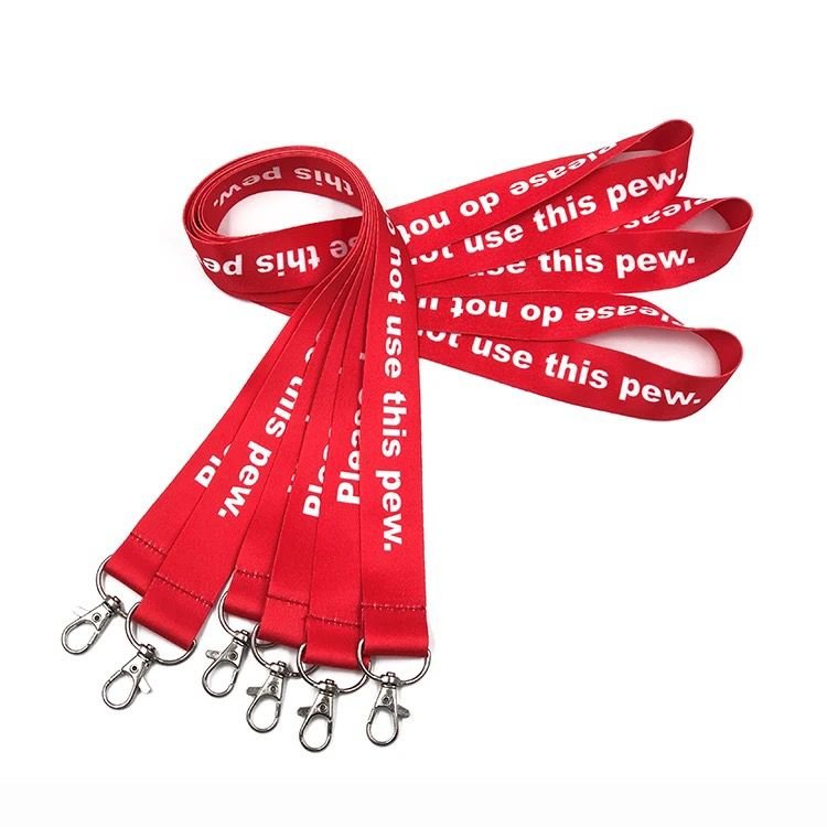 Best Quality 100% Pure Polyester Lanyard with ID Card Badge Holder Custom Woven Logo Airport Business Office Use Indian Exporter