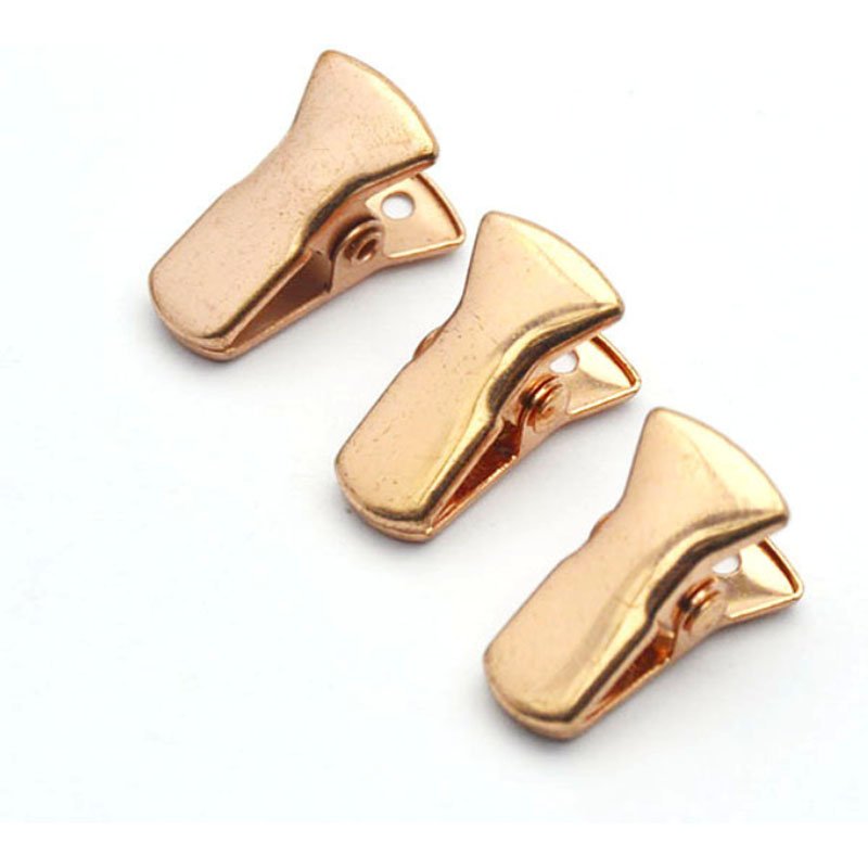 Metal Small Clip, DIY Clips, Non-slip Sweater Clips Alligator Clamps Flat Mouth Clip ID Badge Holders Lanyards Clothing Glasses