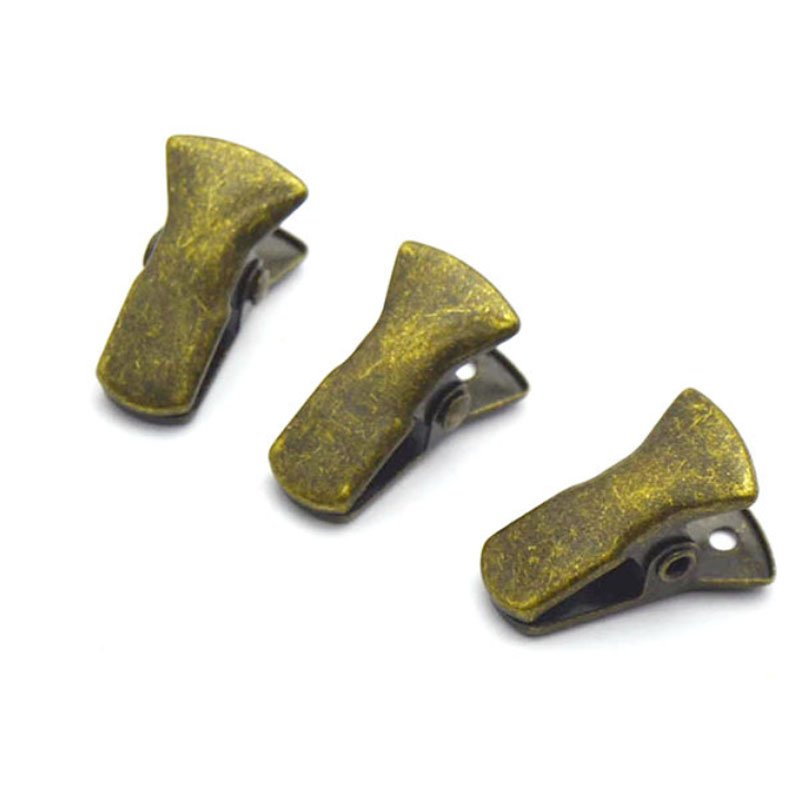 Metal Small Clip, DIY Clips, Non-slip Sweater Clips Alligator Clamps Flat Mouth Clip ID Badge Holders Lanyards Clothing Glasses