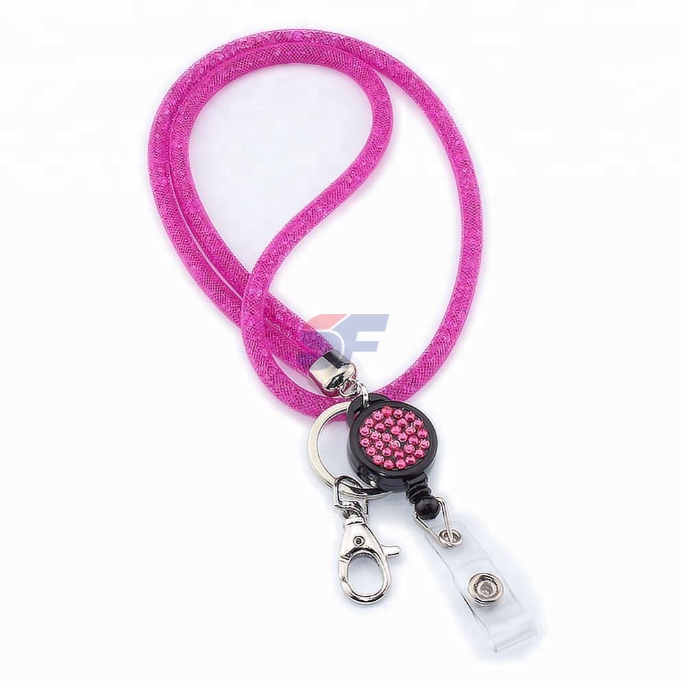 retractable reels key chains lanyards neck straps band for id badge holder for business school event