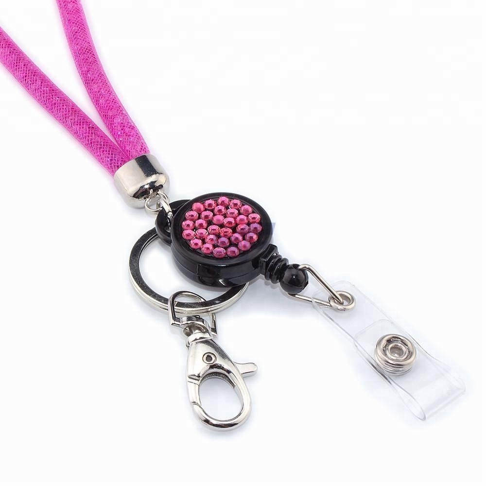 retractable reels key chains lanyards neck straps band for id badge holder for business school event