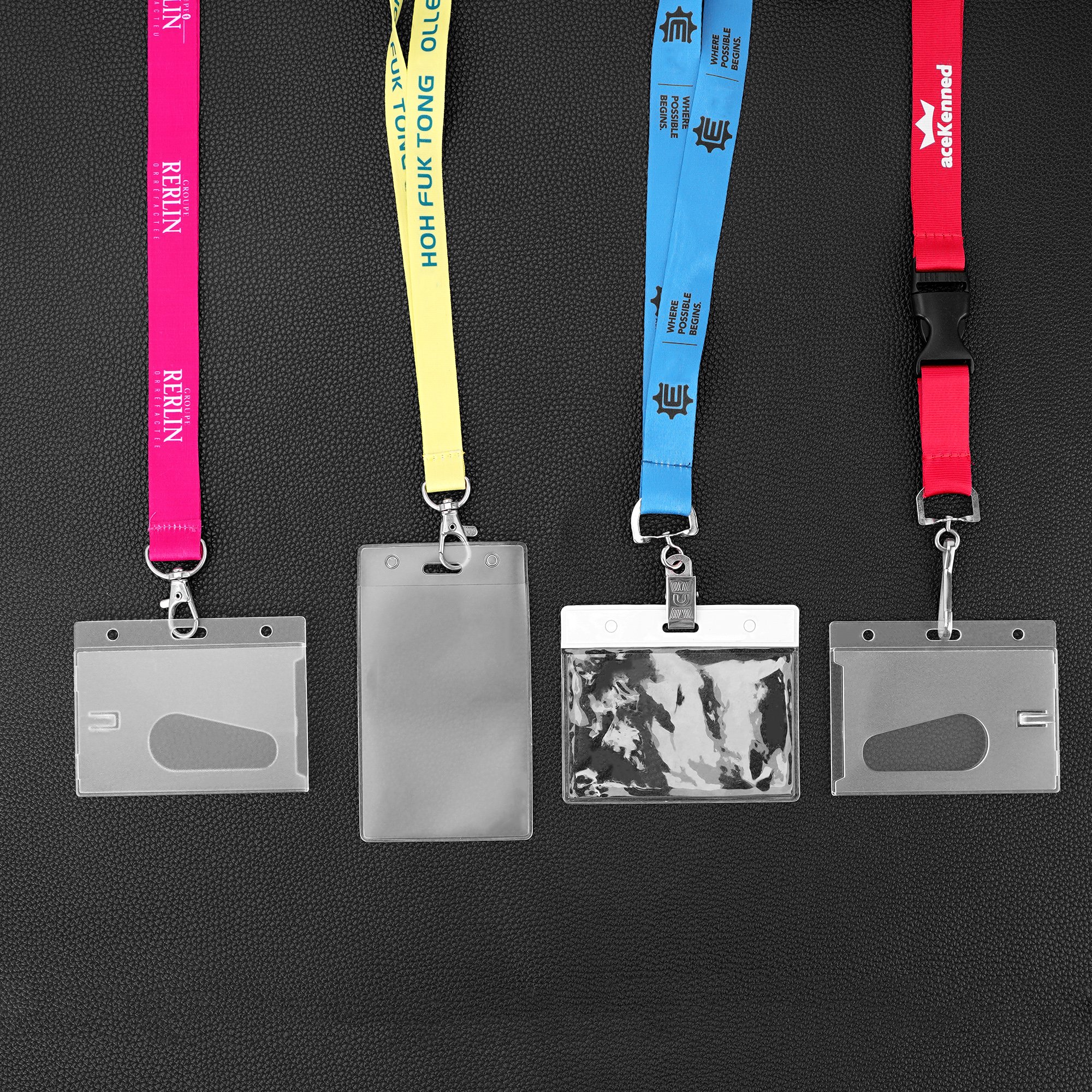 Customized Your Own Breakaway Strap ID Badge Card Holder Lanyards With Logo Custom Printed Polyester Neck Lanyard