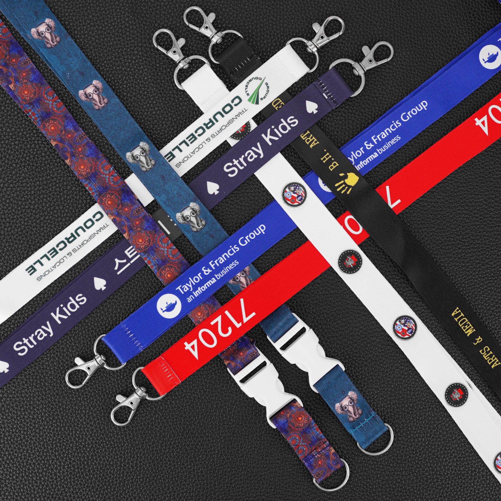 Customized Your Own Breakaway Strap ID Badge Card Holder Lanyards With Logo Custom Printed Polyester Neck Lanyard