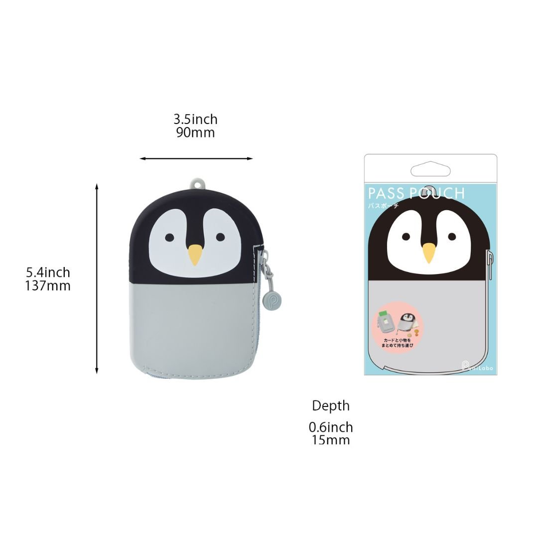 LIHITLAB Cute Japanese Animal Kawaii Silicone Card Holder Badge and Coin Pouch Office Accessory and Gift for Bulk Orders