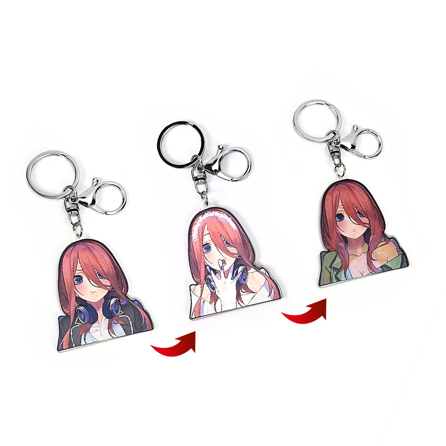 Customize your own cartoon acrylic custom logo keychain Transparent acrylic jewelry Plastic transparent key hangers