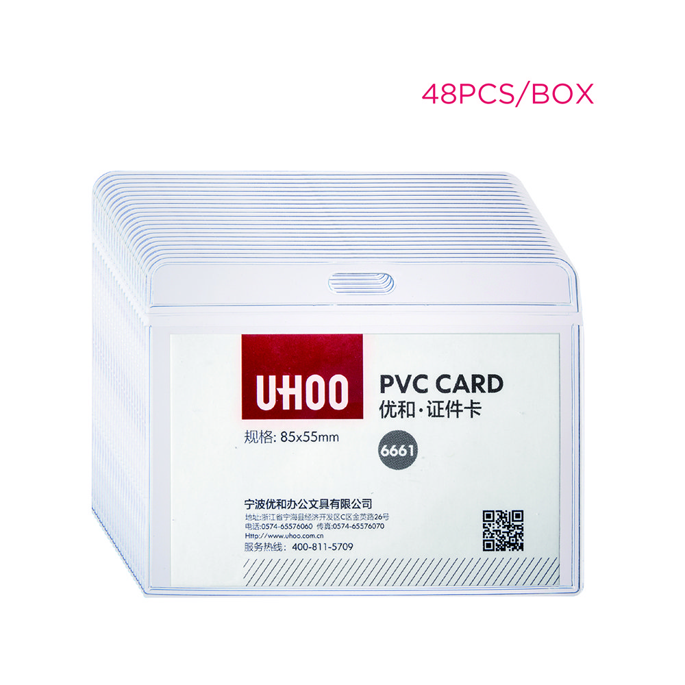cad holders Whole sale 6661 Vinyl clear soft PVC card holder for doctors and nurse Id card holder