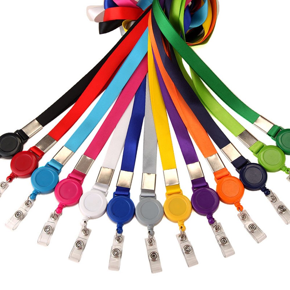 Cusotmzied Logo Printed ID Badge Card Holder Yoyo Lanyard Retractable Badge Holder Lanyard for gift