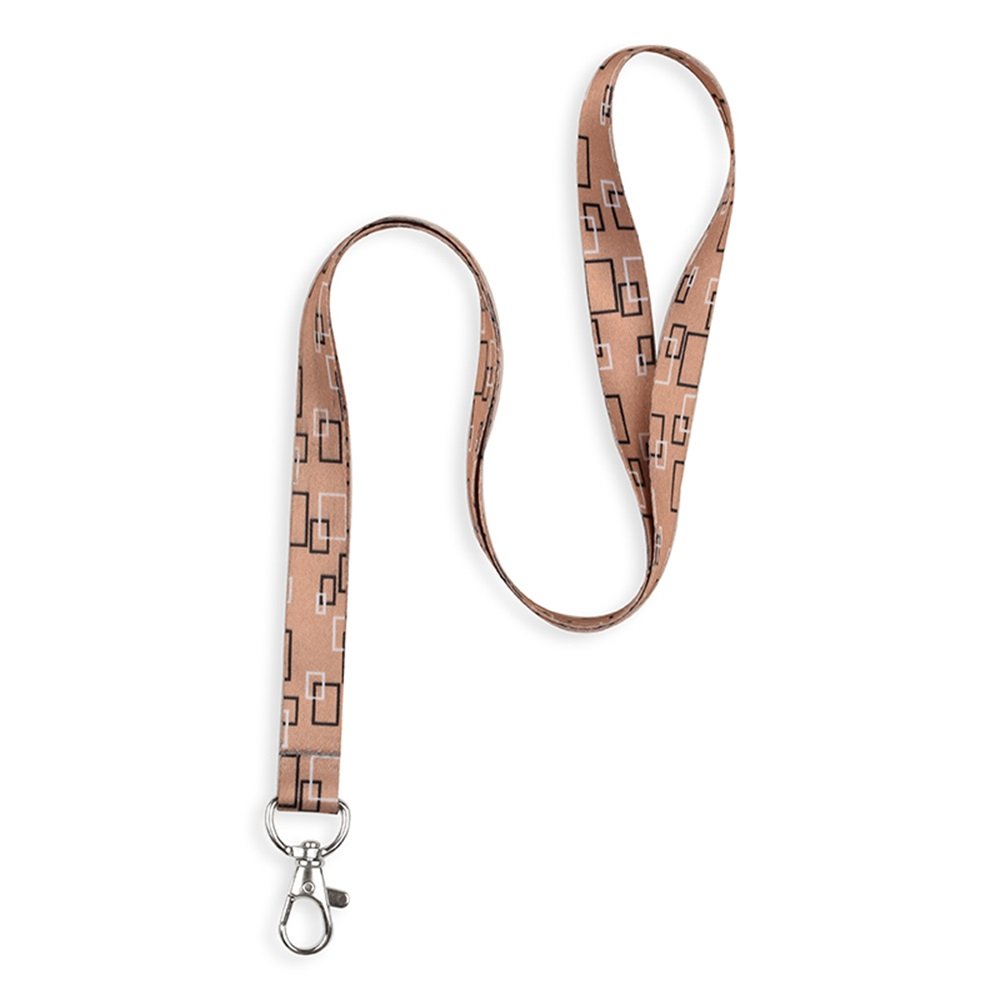 Custom Design Cotton Roll Carbon Fiber Embossed Accesorios Bahan Stand Yard Patch Radio Box Lanyard with Lobster Clasp