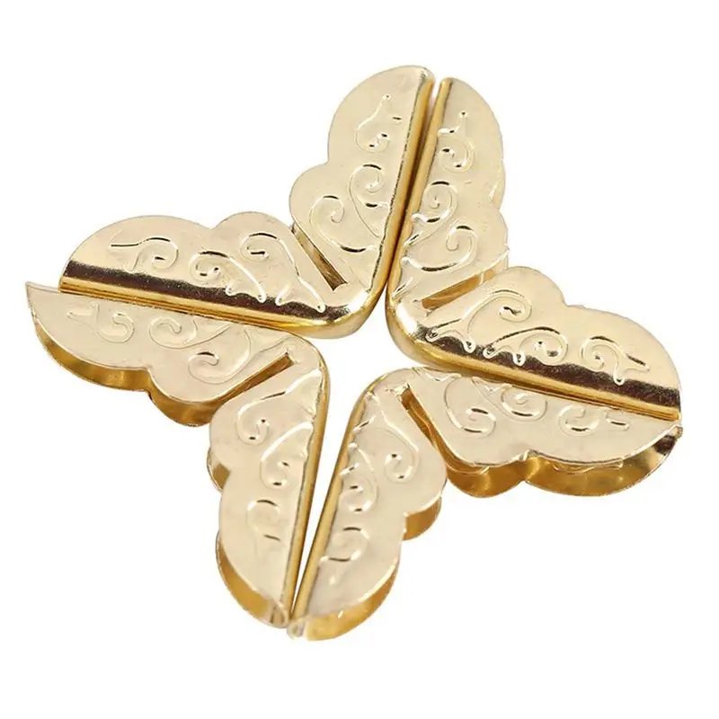 4pcs/set Metal Bronze Book Scrapbooking Album Menu Folder Corner Protectors Plastic Badge Holder Silver/Golden for Photo DIY