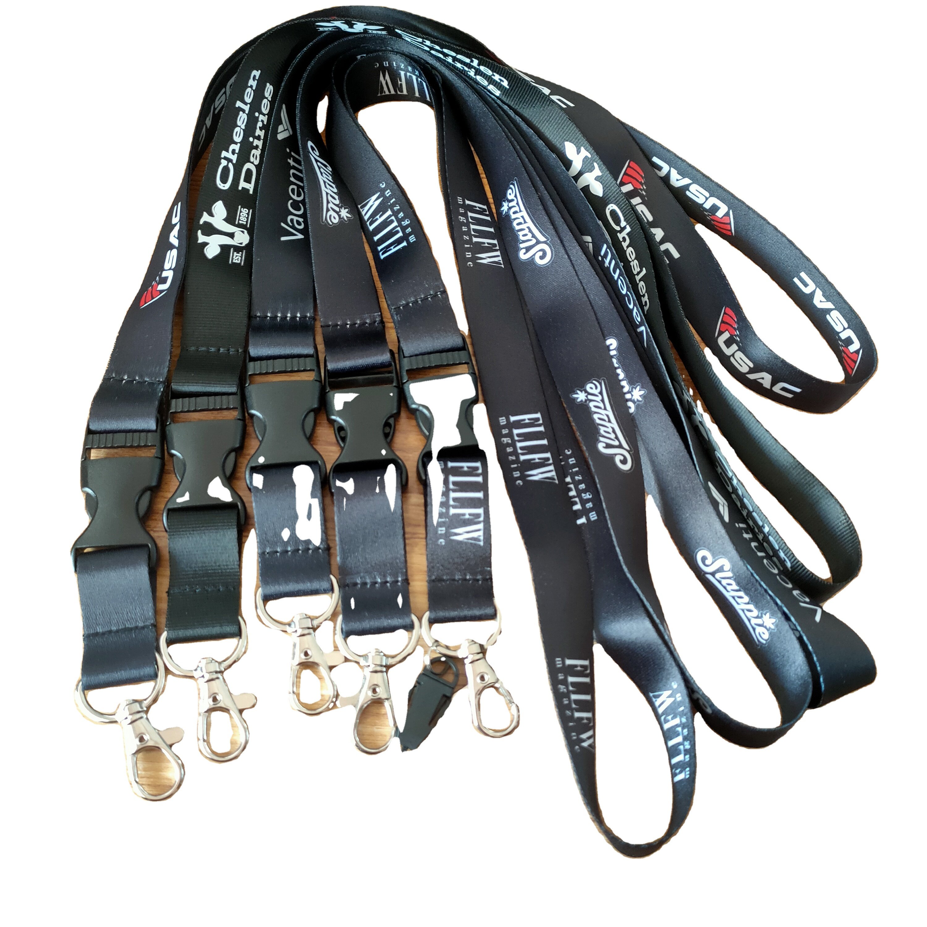 Free Promotional Items Custom Sublimation Lanyards Safety Buckle Metal Badge Key Lanyards for Business Gifts