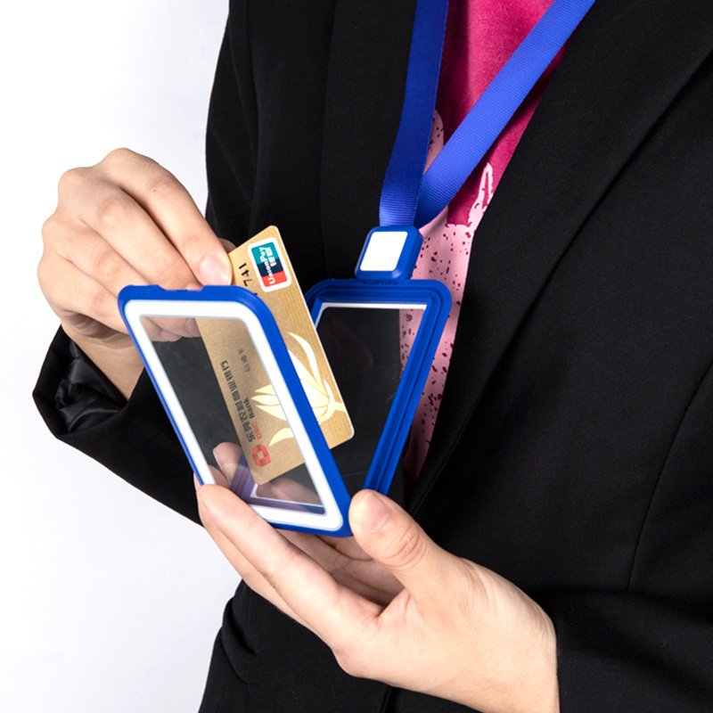 Kejea High Capacity Card Holder with Lanyard Bus Id Credit Card Name Badge Business Card Holder