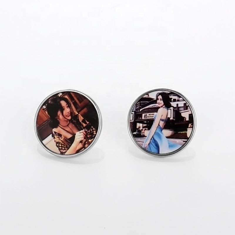 Promotional Gift Sublimation Metal Pin Badge Holder Accessories Sublimation Blanks