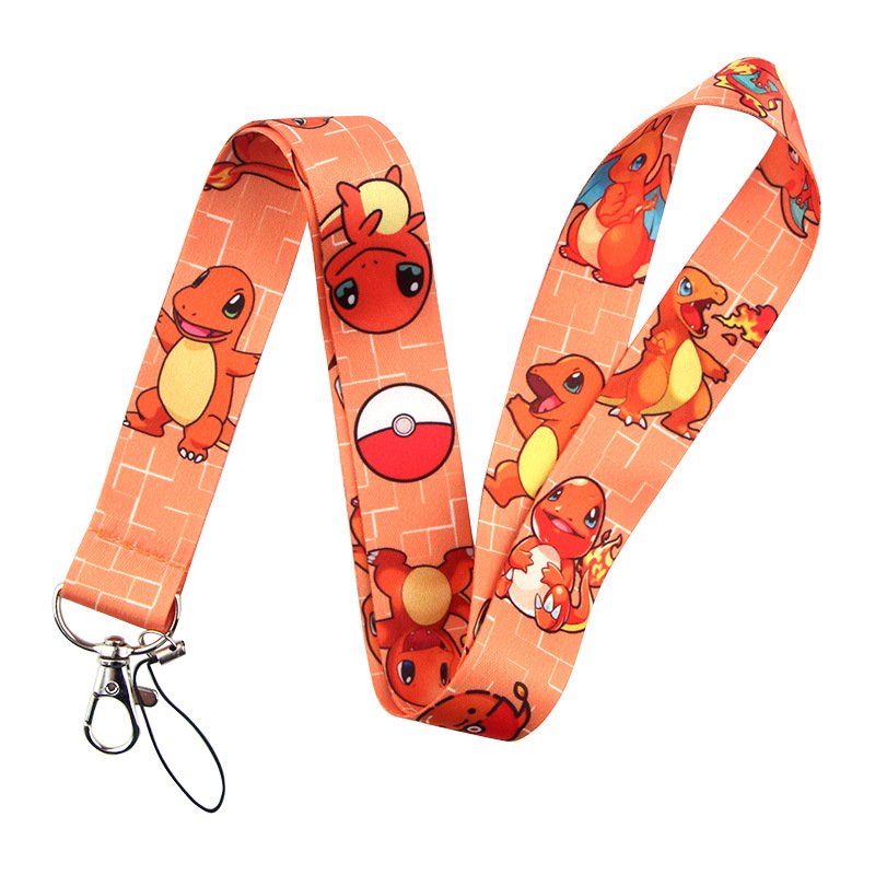 Lovely Cartoon Poke Lanyards Gengar Design Mobile Phone Lanyard ID Badge Card Holder USB Accessories Lanyards Anti-Lost Custom
