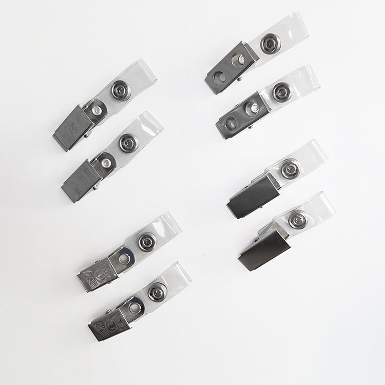Hot selling metal badge ID card holder factory supply low price metal ID badge holder