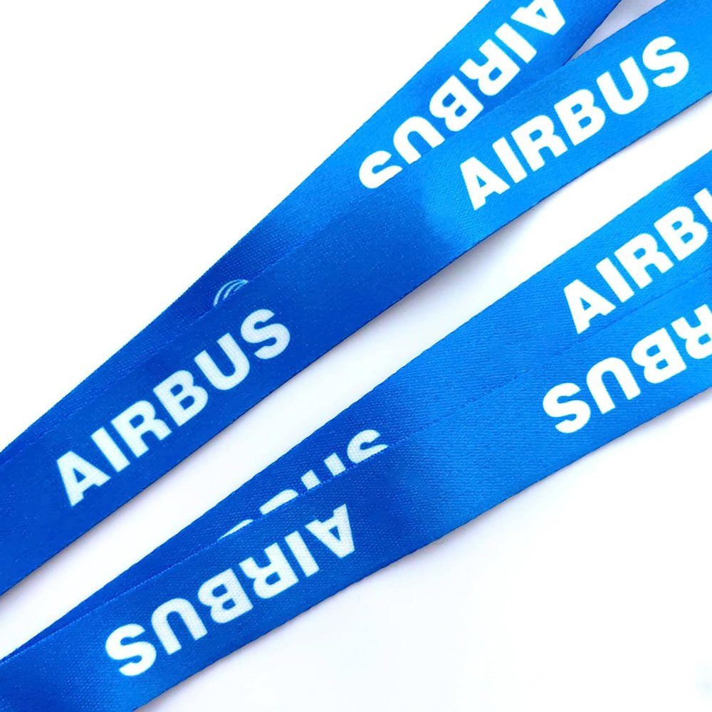Mobile Phone Id Card Badge Neck Lanyard Nylon Strap Keychain Satin Polyester Custom Breakaway Airline Aviation Airbus Lanyards