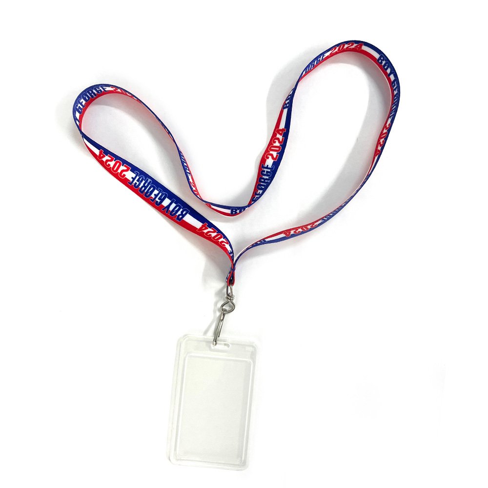 Wholesale Conference Badge Lanyard Custom Full Coror Keychain Hanging ID Bus Card Strap Anti-lost