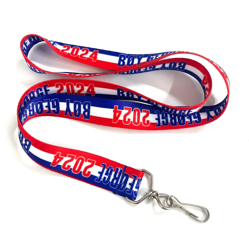 Wholesale Conference Badge Lanyard Custom Full Coror Keychain Hanging ID Bus Card Strap Anti-lost