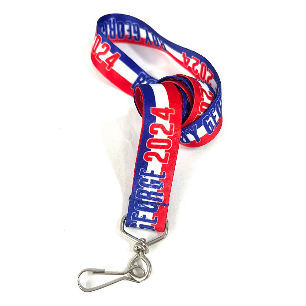 Wholesale Conference Badge Lanyard Custom Full Coror Keychain Hanging ID Bus Card Strap Anti-lost