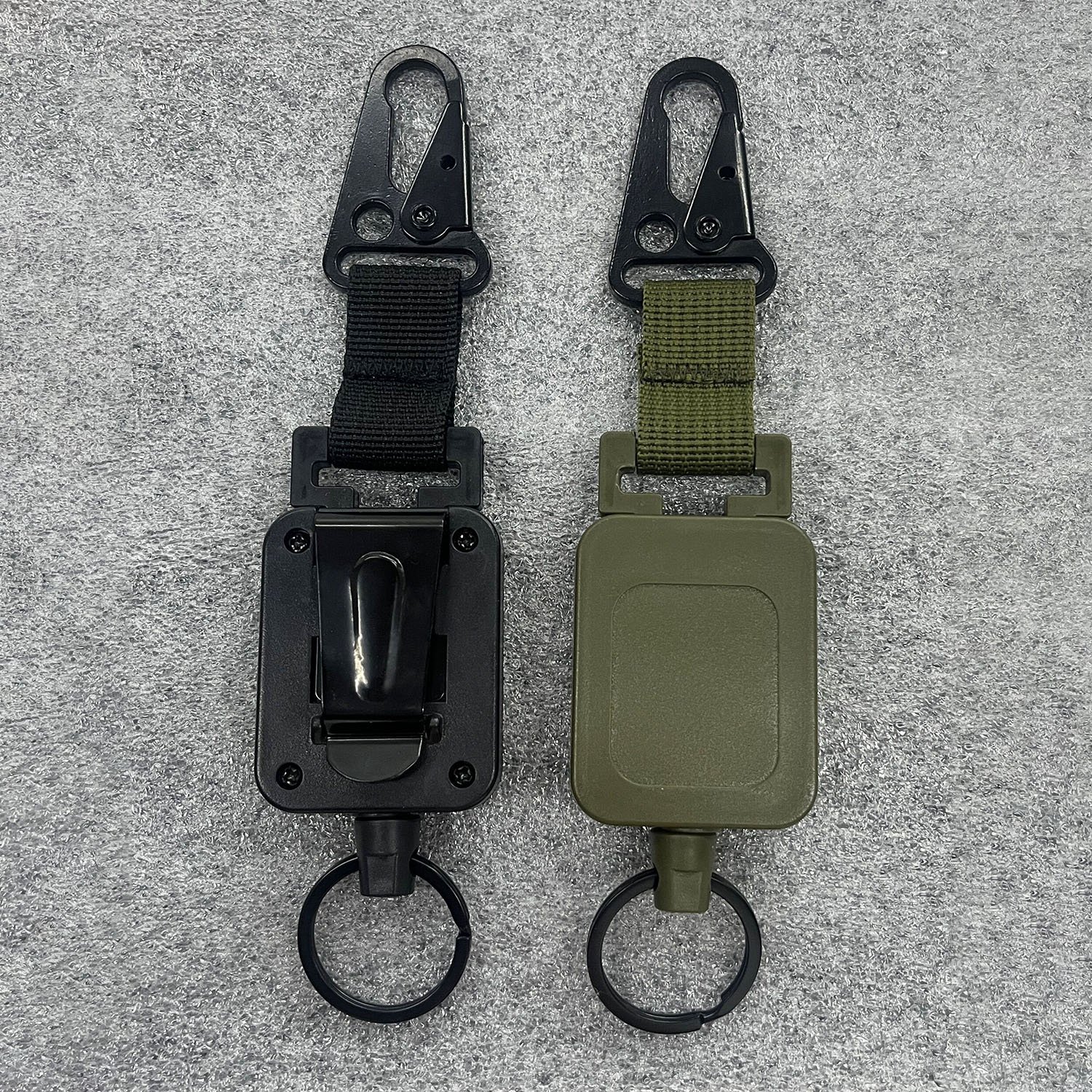 Spot goods Outdoor Light Green Plastic Retractable Badge Reels Sublimation Retractable Keychain Badge Holder