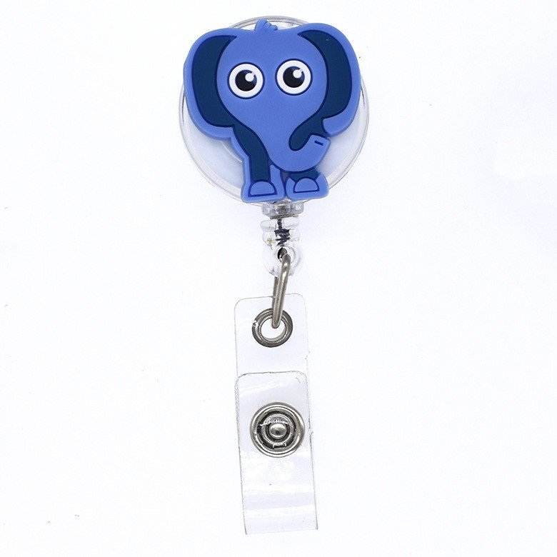 Factory Shiny Animal dog Badge Reel Holder Retractable Alligator clip Yoyo ID card holder Acrylic Badge Reel