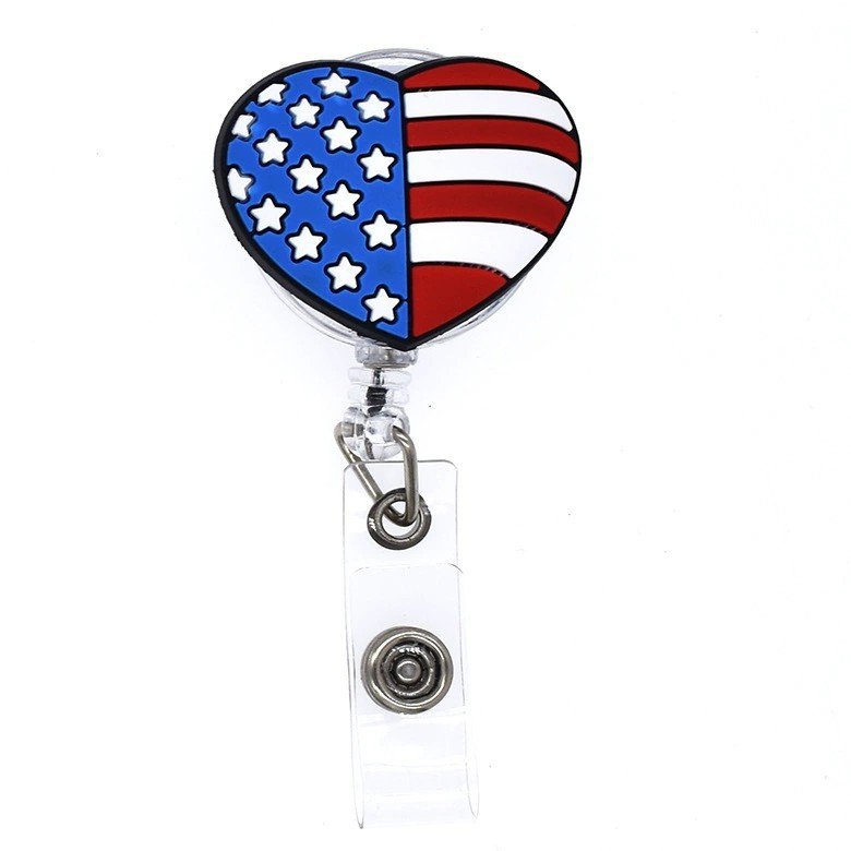 Factory Shiny Animal dog Badge Reel Holder Retractable Alligator clip Yoyo ID card holder Acrylic Badge Reel
