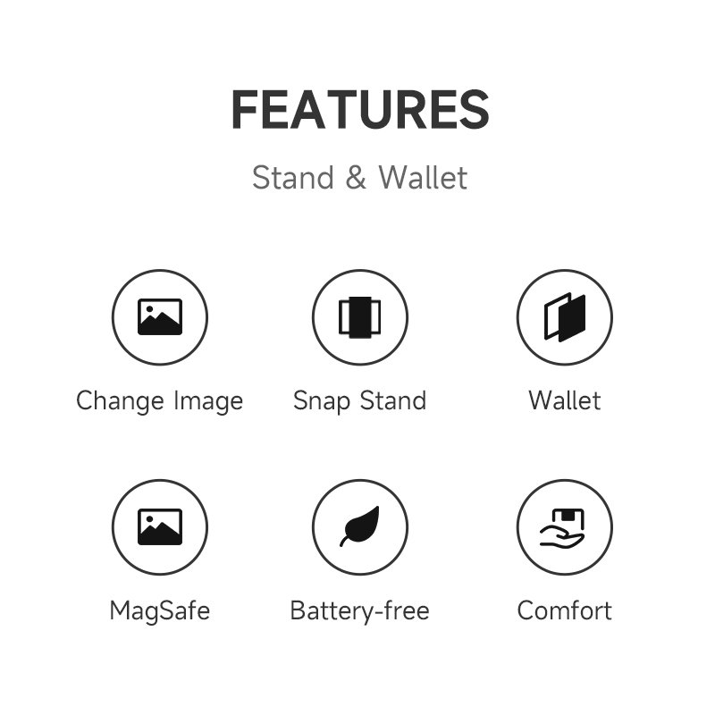 Professional Luxury Smart E ink screen Display Magnet NFC Wallet Slot ID credit card holder leather card Pack bags for iphones