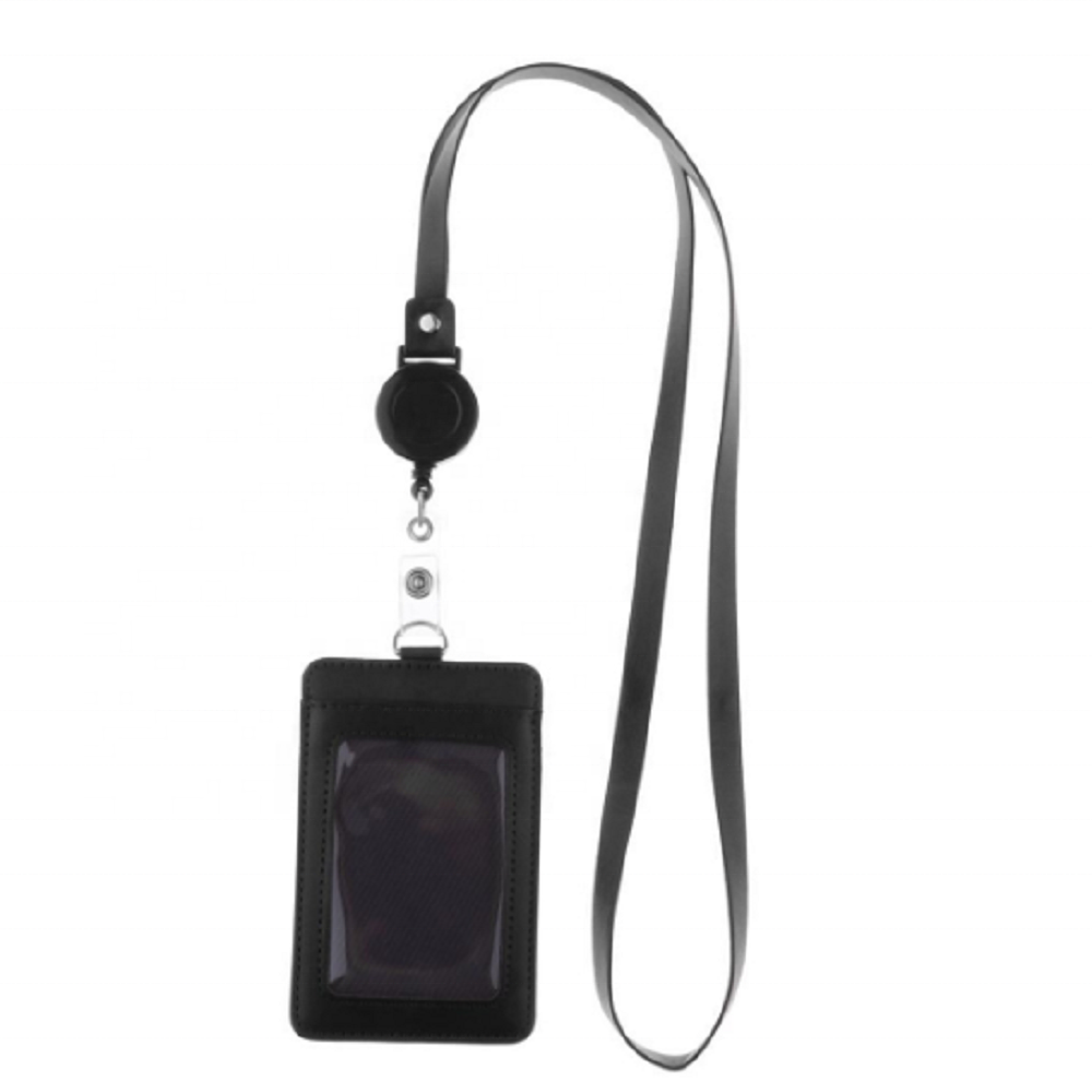 OEM High Quality Cowhide Leather Employee Card Holder Stylish and Fashionable Business ID Card Holder at Low Price