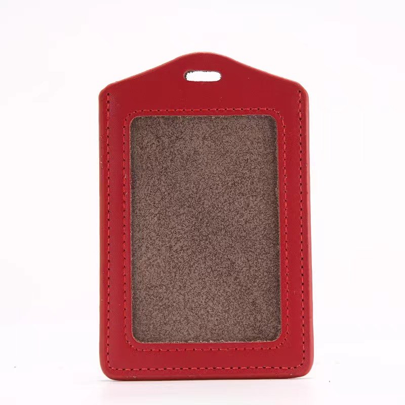 Clear soft leather pvc id card holders business Student exhibition id card name badge holder