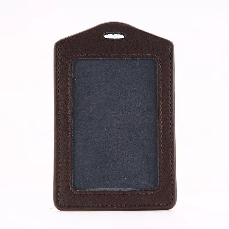 Clear soft leather pvc id card holders business Student exhibition id card name badge holder