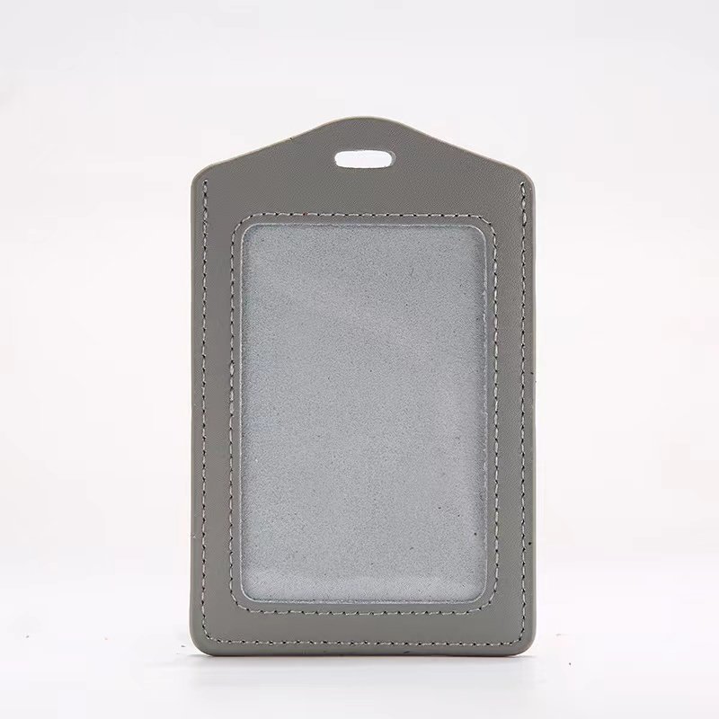 Clear soft leather pvc id card holders business Student exhibition id card name badge holder