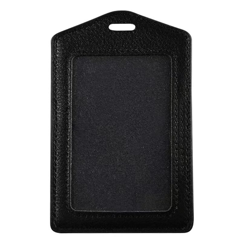 Clear soft leather pvc id card holders business Student exhibition id card name badge holder
