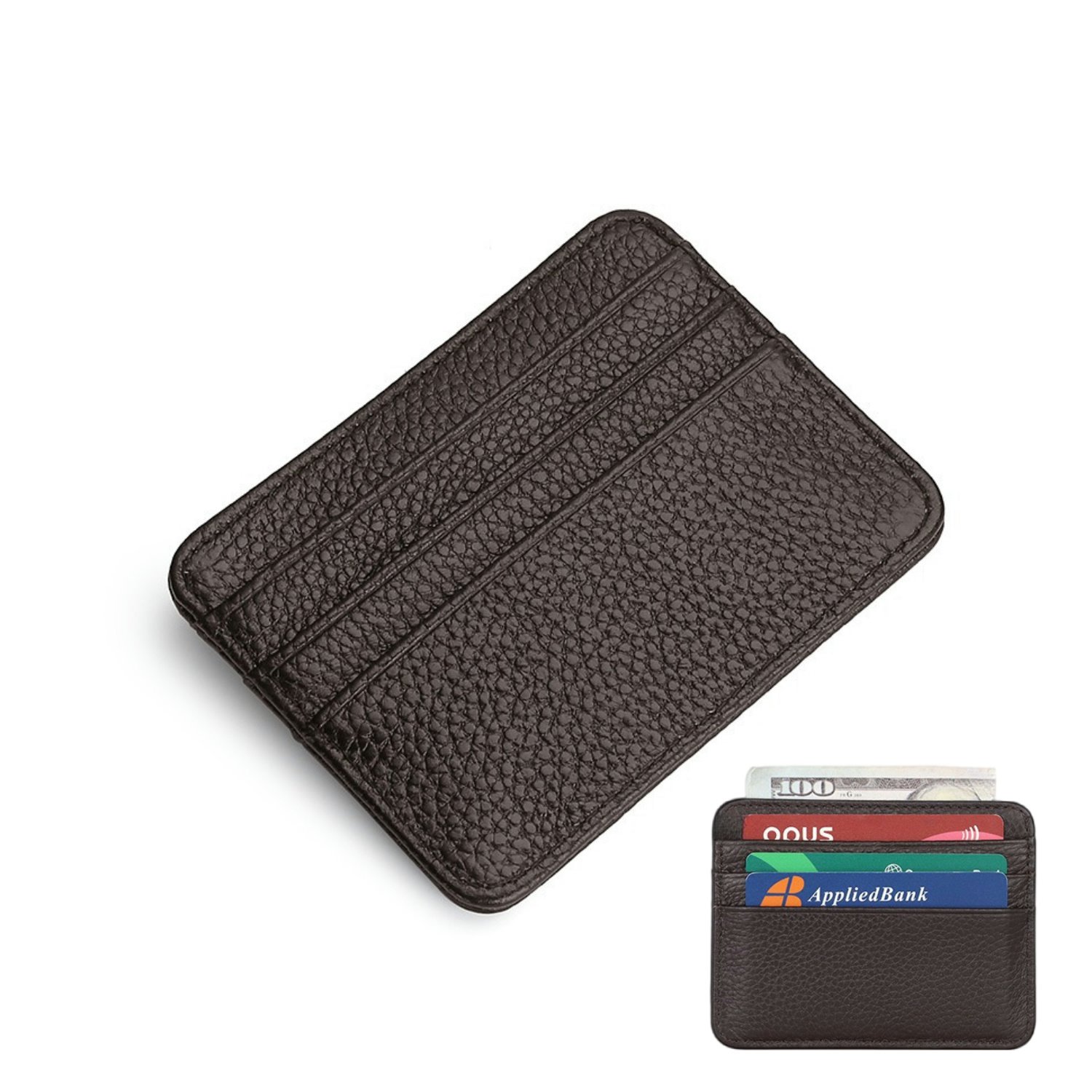 Slim Visiting Men Credito Wallet Badge Holders Cardholder Porta Designer Leather Card Holder