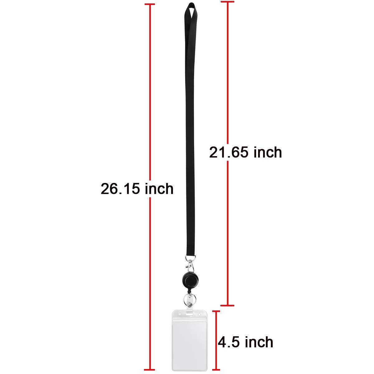 Waterproof certificate card cover lanyard easy-to-pull buckle retractable badge holder