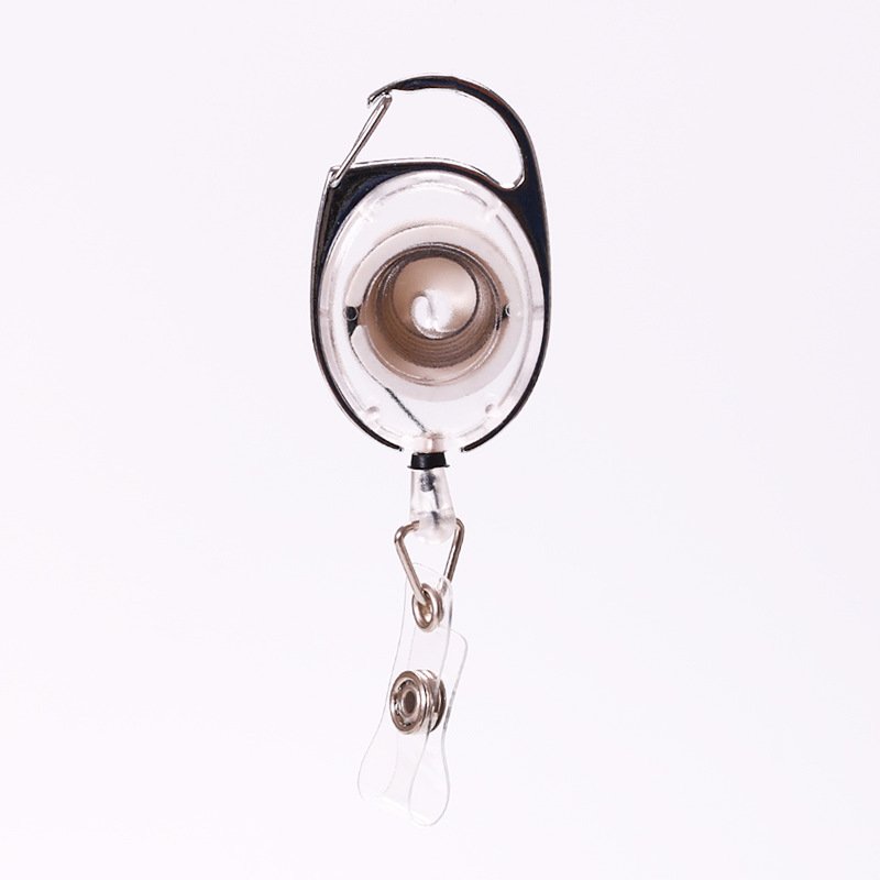 2024 Multifunctional High Stretch Easy To Pull D Hook Stainless Steel Heavy Duty Metal Id Reractable Badge Holder