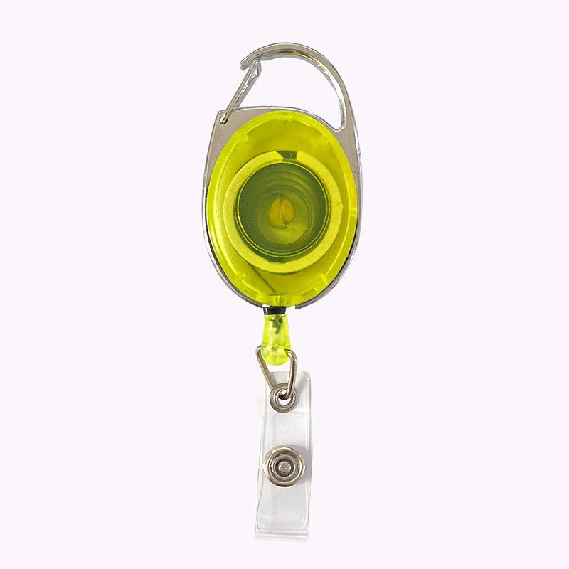 2024 Multifunctional High Stretch Easy To Pull D Hook Stainless Steel Heavy Duty Metal Id Reractable Badge Holder