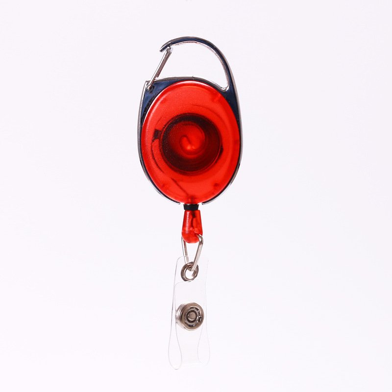 2024 Multifunctional High Stretch Easy To Pull D Hook Stainless Steel Heavy Duty Metal Id Reractable Badge Holder