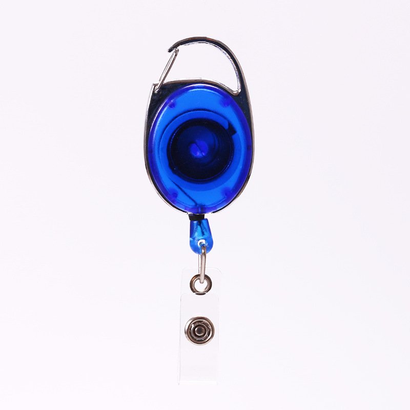 2024 Multifunctional High Stretch Easy To Pull D Hook Stainless Steel Heavy Duty Metal Id Reractable Badge Holder
