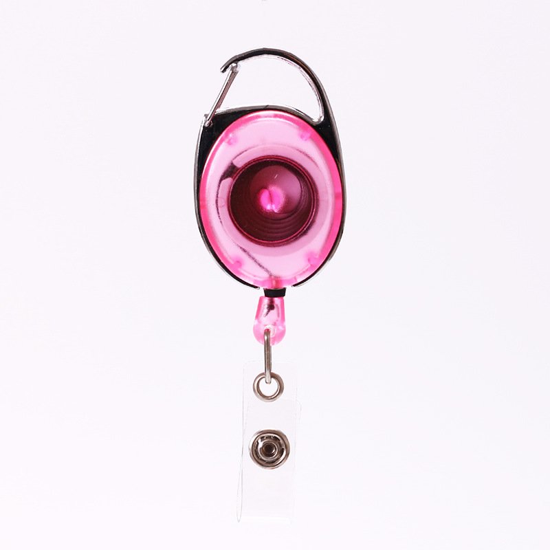 2024 Multifunctional High Stretch Easy To Pull D Hook Stainless Steel Heavy Duty Metal Id Reractable Badge Holder
