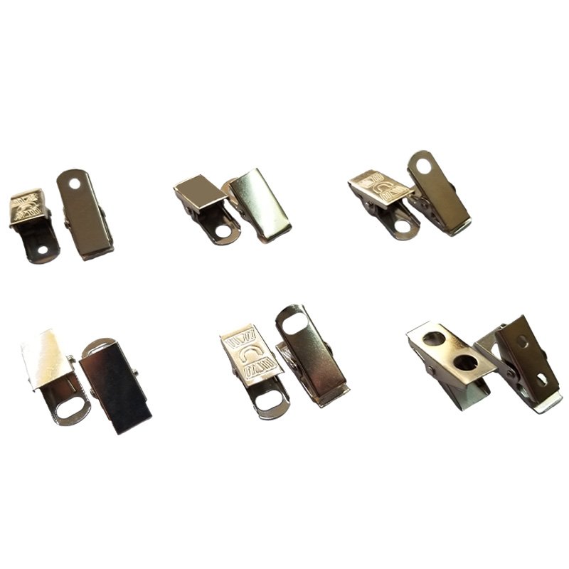 Factory Custom Metal Badge Clips Metal ID Card Holder Clip Badge Tag Clip
