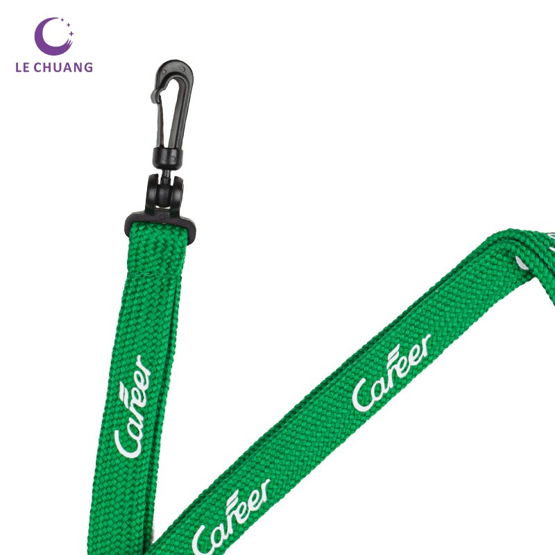 Office Tubular Lanyards With Plastic J Hook and Manual Safety Lock For ID Badge Holder
