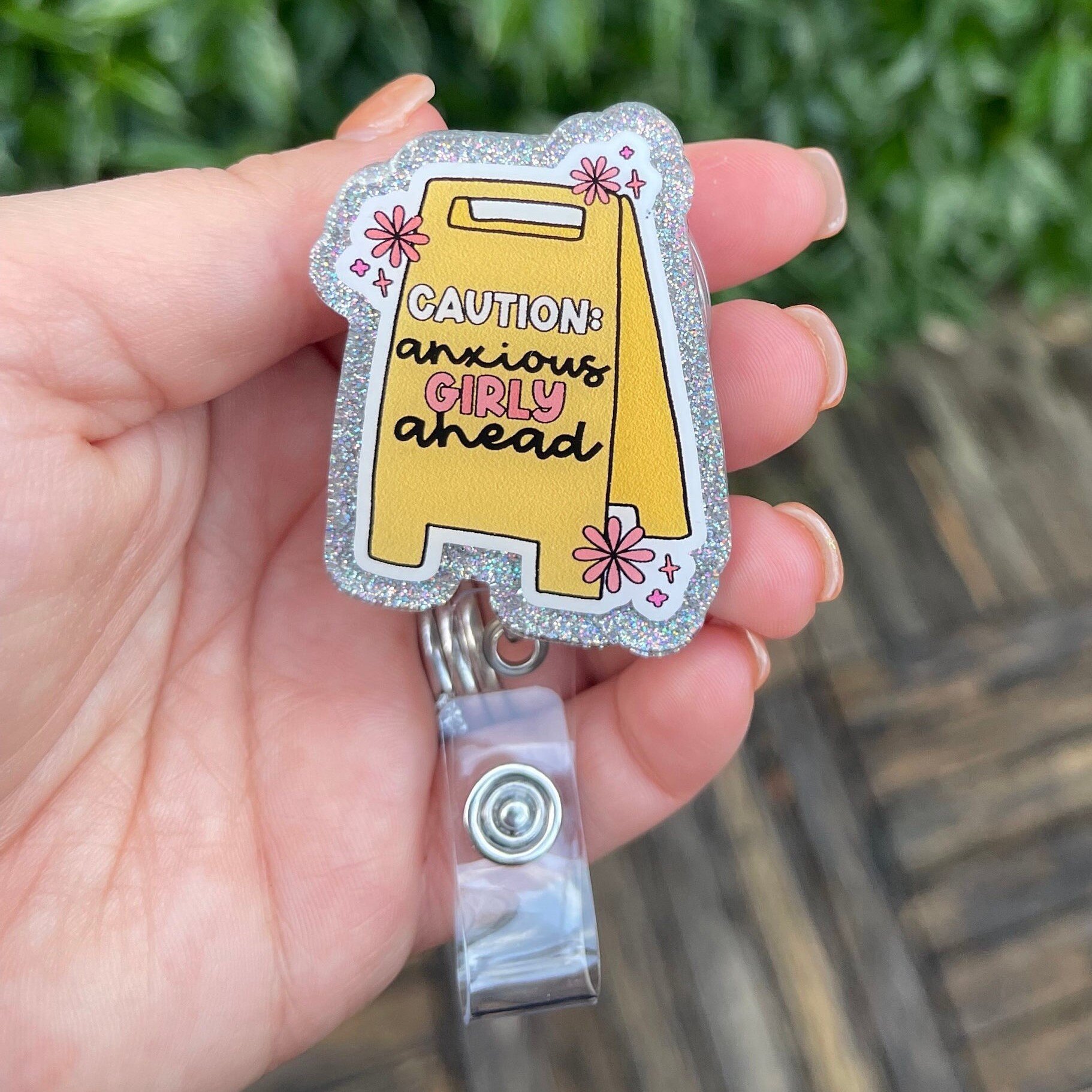 Custom Heavy Duty Nurse Accessories Name Id Reels Retractable Card Holder Funny Motivational Shaker Badge Reel