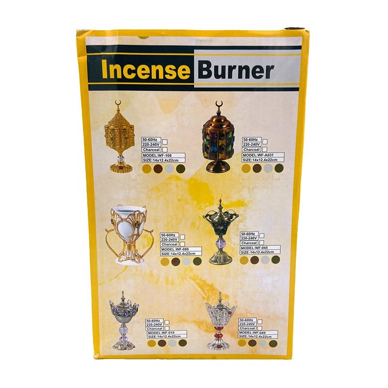 Luxury Gold Metal Electric Or Charcoal Bakhoor Burner
