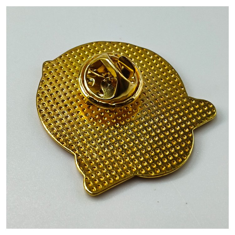 Customized Acrylic Badge Button Pin with round Metal Pattern Covered Retail Packaging Made by Maker for Badge Holder