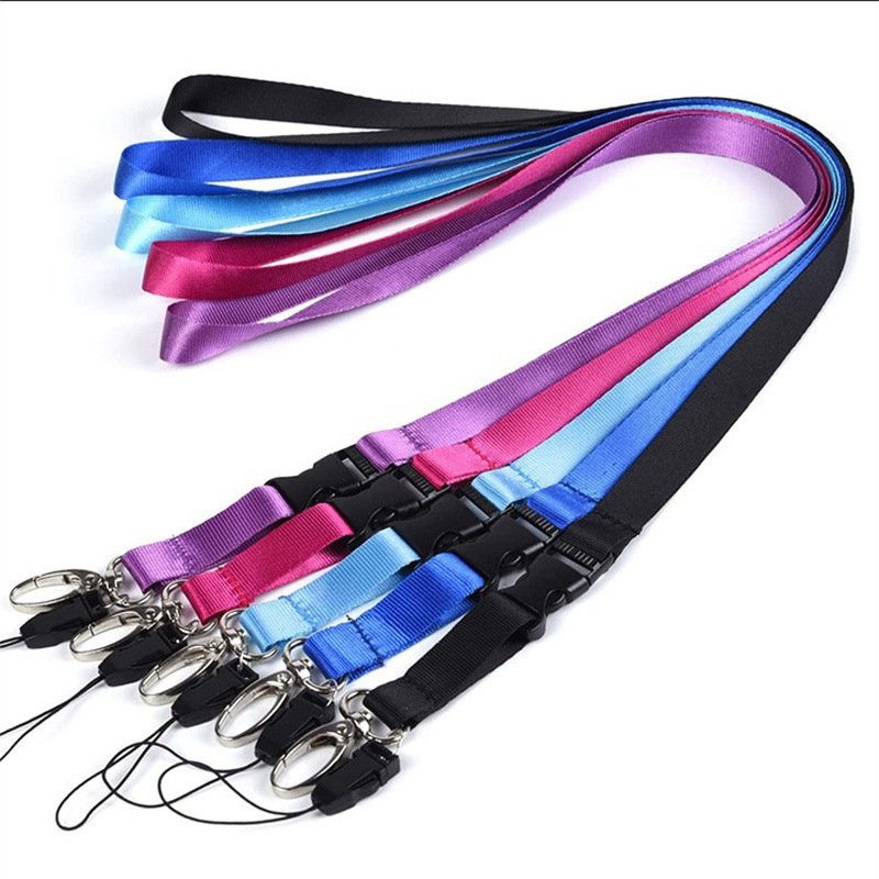 Promotional Phone Lanyard With ID Card Badge Holder Neck Strap Lanyard With Logo Custom Jacquard Nylon Lanyards
