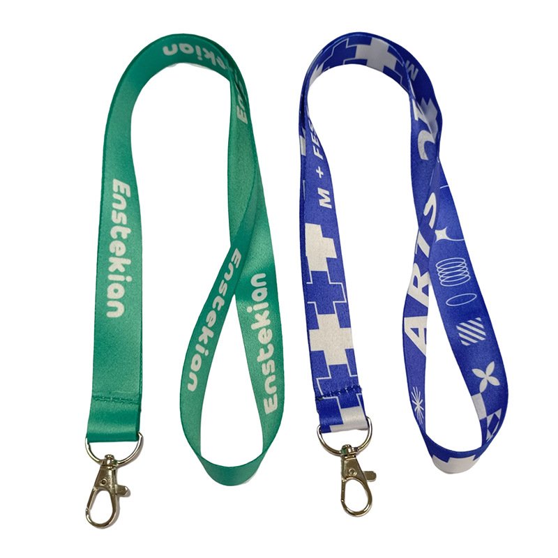 Wholesale Personalized Blank Polyester Badge Neck Straps Blank Key Printing Custom Lanyard With Buckle Adjustable