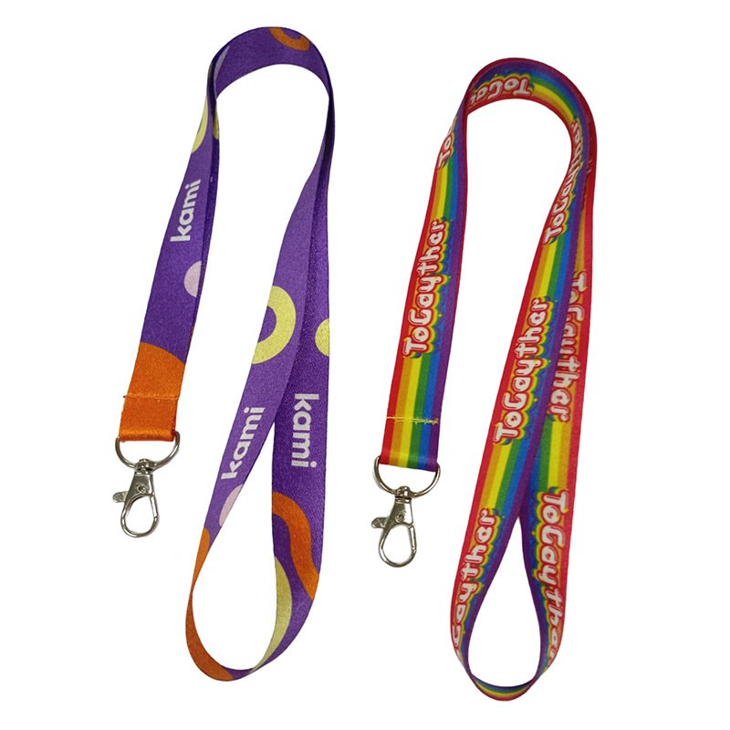 Wholesale Personalized Blank Polyester Badge Neck Straps Blank Key Printing Custom Lanyard With Buckle Adjustable