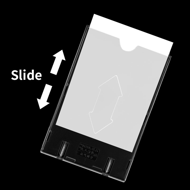 New design Anti-fold ID card holder Hard Plastic Badge Holder T-026
