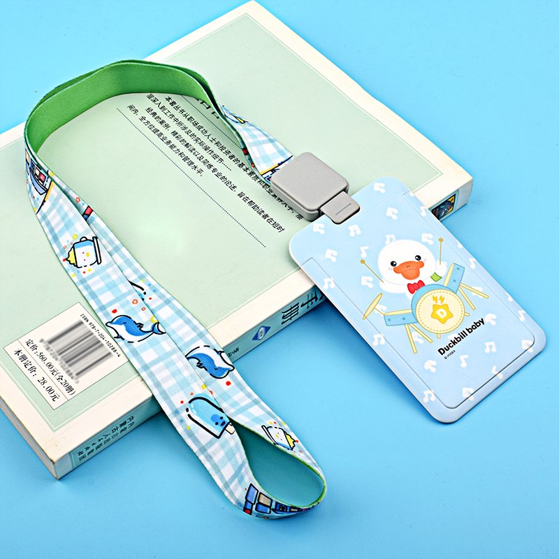 2023 new multi color logo printed custom company logo printed lanyard card holder