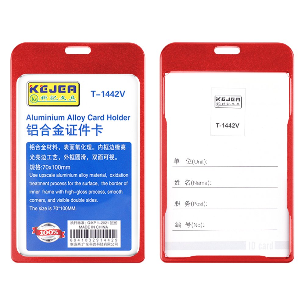 Large Size Metal Work Certificate Identity Badge ID Business Case Employess Name ID Card Cover Aluminium Alloy Card Holder